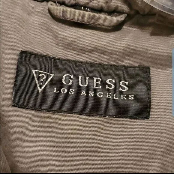 Guess  Coat Women’s Size Large Army Green Utility - Picture 3 of 8
